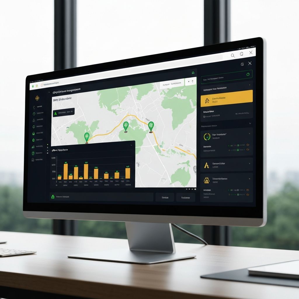 Fleet management dashboard with GPS tracking